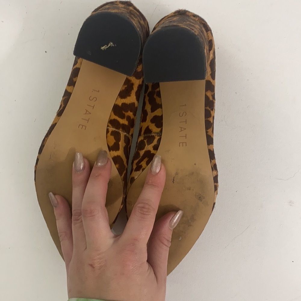 1. State Cheetah Print Pointed Toe Block Heel - image 5